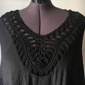 Crochet boho fringe festival poncho